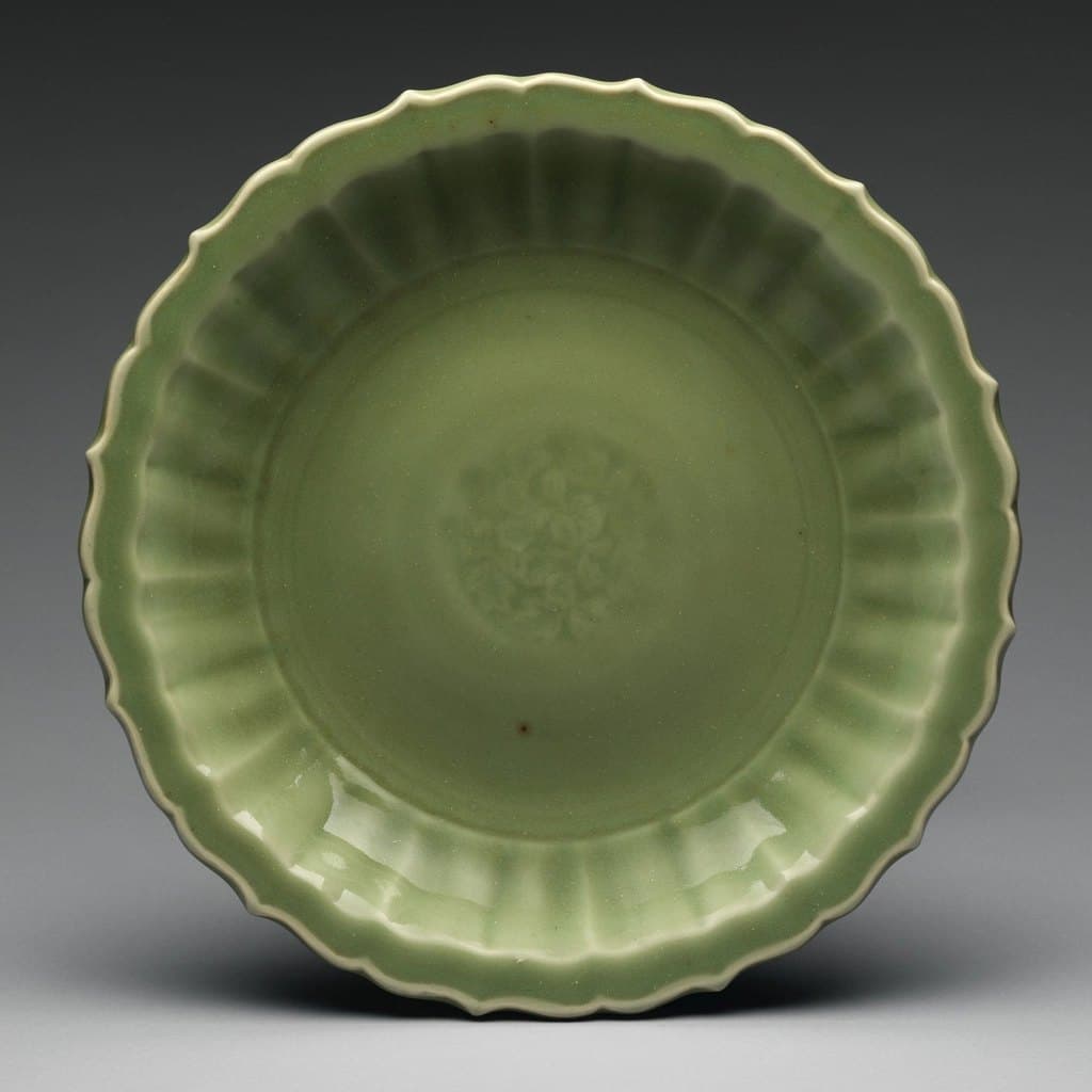 Celadon Fluted Plate