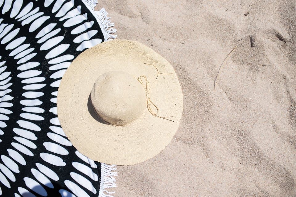 Round Print Beach Throw